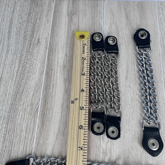 Vintage Biker Chain Vest Extender Concho Set Buffalo Coin Snap Belt Lot - Picture 8 of 10